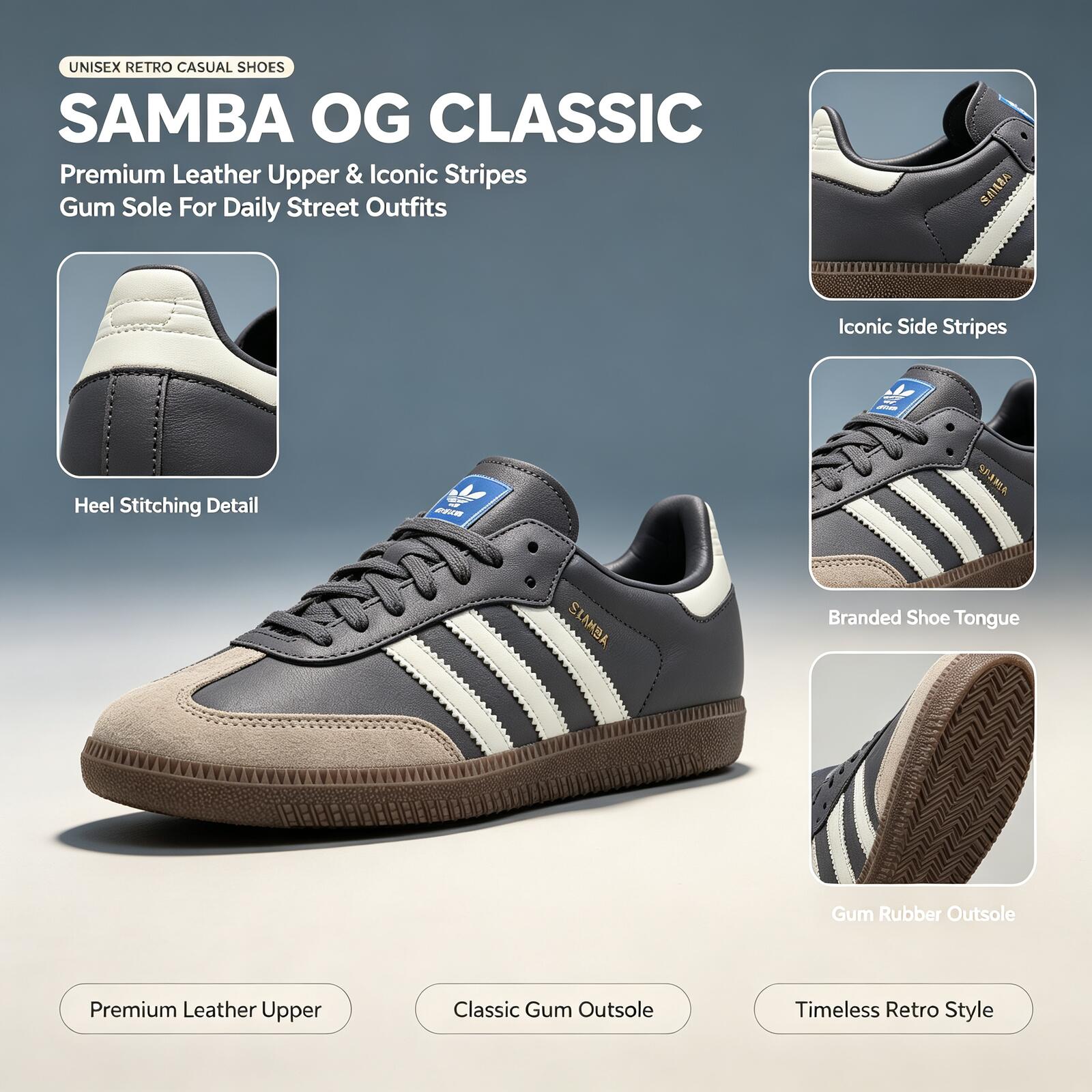 Adidas Shoes Samba - Offizielle Adidas Original SAMBA OG Skateboard-Schuhe