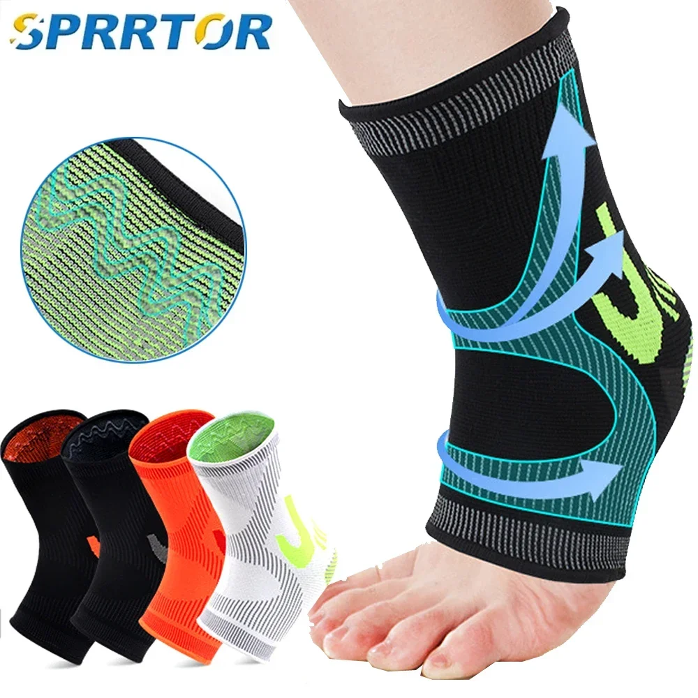 Ankle Brace Sock - 1 Stück Knöchelbandage Kompressionssocke, Atmungsaktive Knöchelstütze