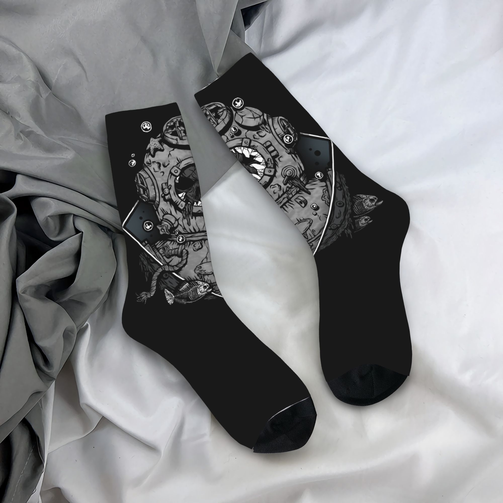 Dress Sock Men - Benutzerdefinierte lustige Herren-Socken mit Tauchmotiv und