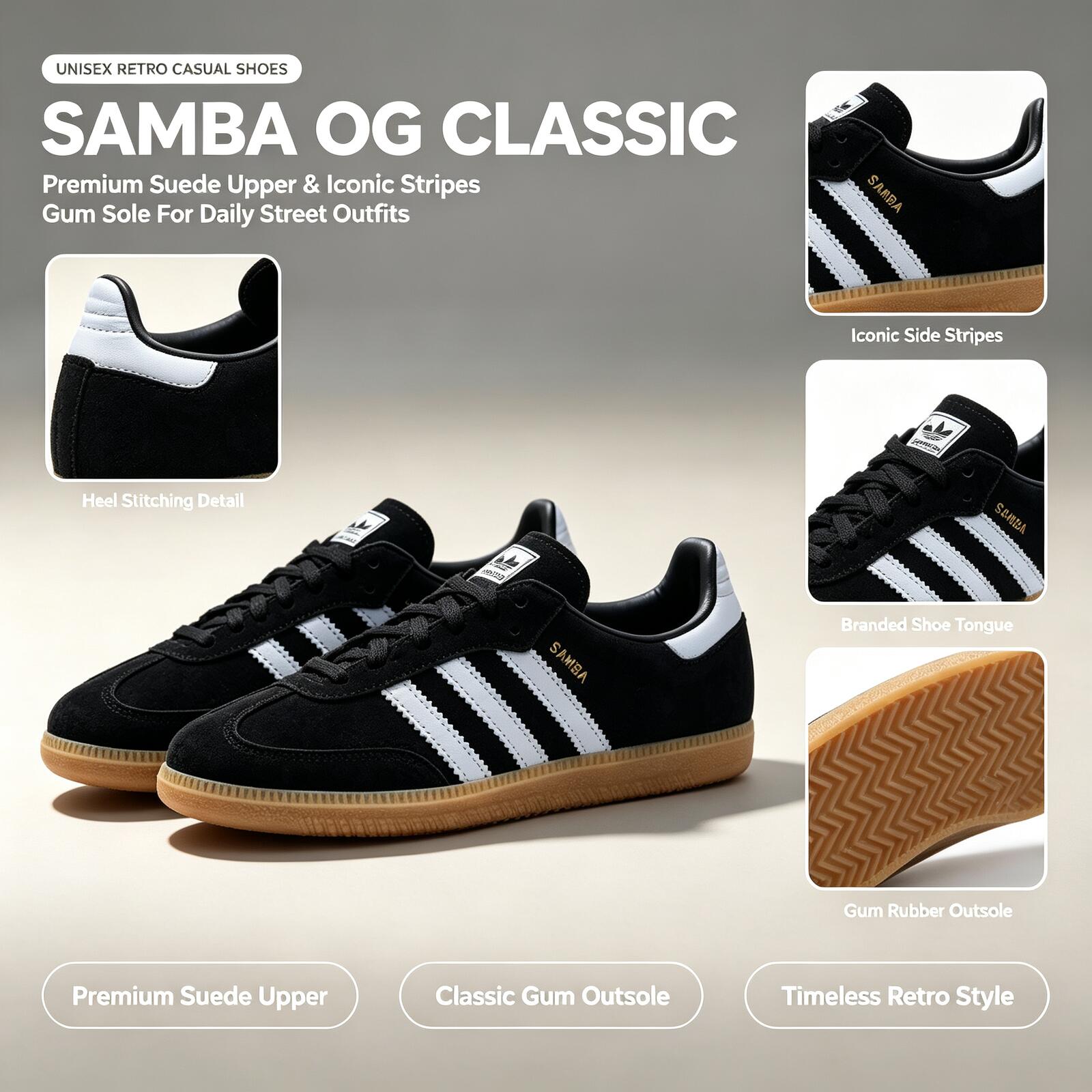 Adidas Shoes Samba - Offizielle Adidas Original SAMBA OG IH6850