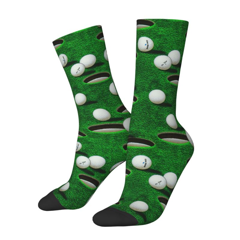 Dress Sock Men - Maßgefertigte Golf-Sport Grüne Herren-Crew-Socken Unisex Kawaii