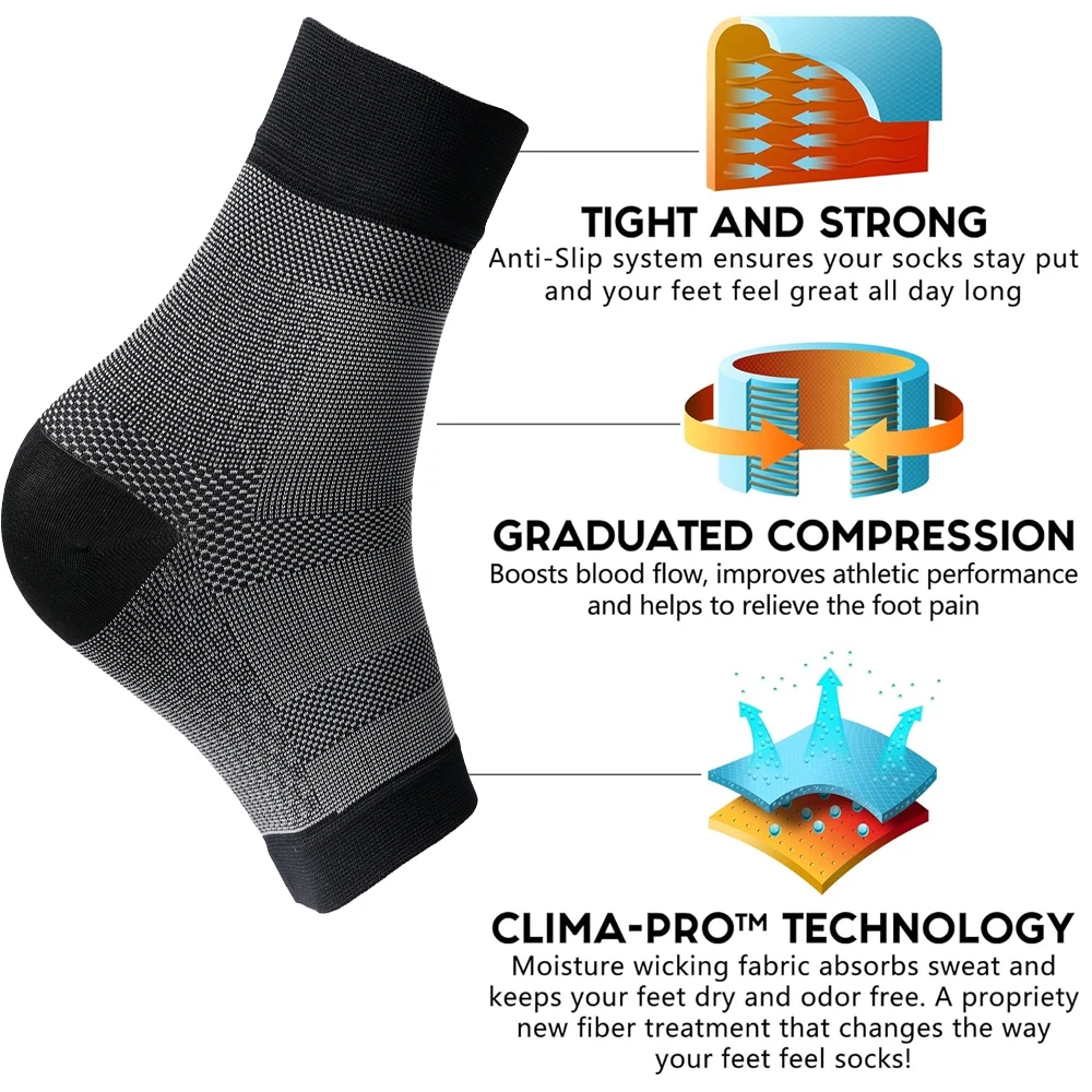1 Paar Kompressionssocken mit  – Ankle Brace Sock Bewertung und Preis