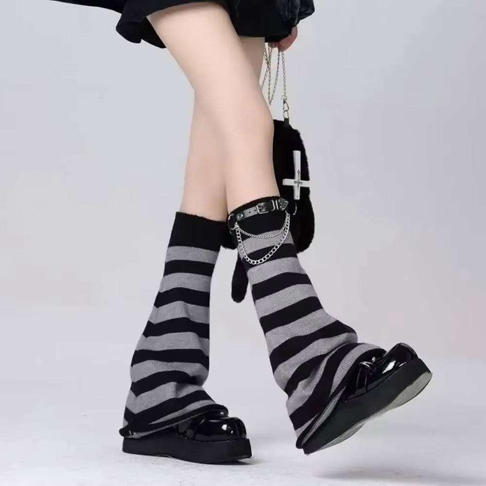 Gothic Harajuku Strick-Beinwär – Boot Sock Slouchy Bewertung und Preis